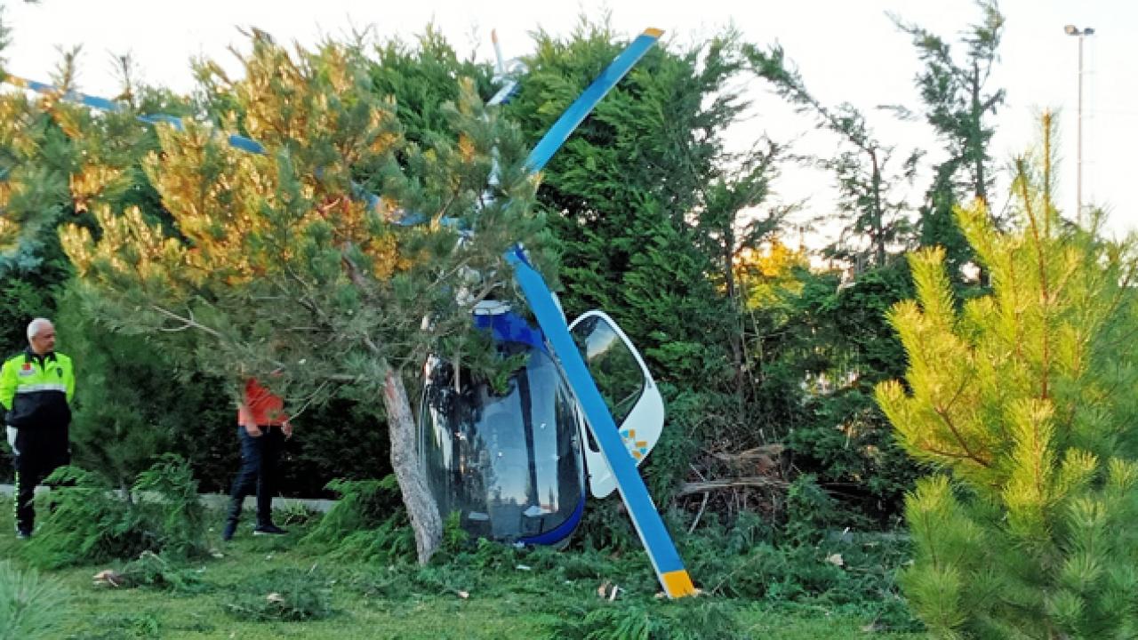 Afyonkarahisar’da helikopter düştü