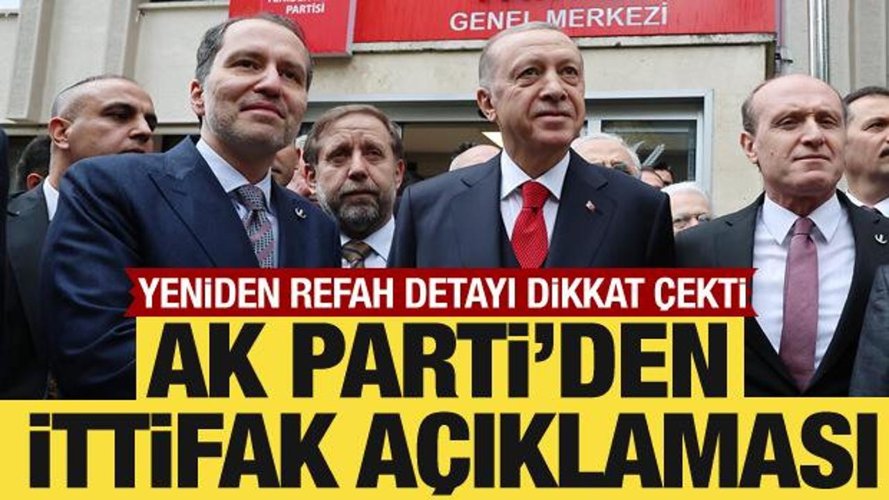 AK Parti’den ittifak açıklaması: Yeniden Refah detayı dikkat çekti