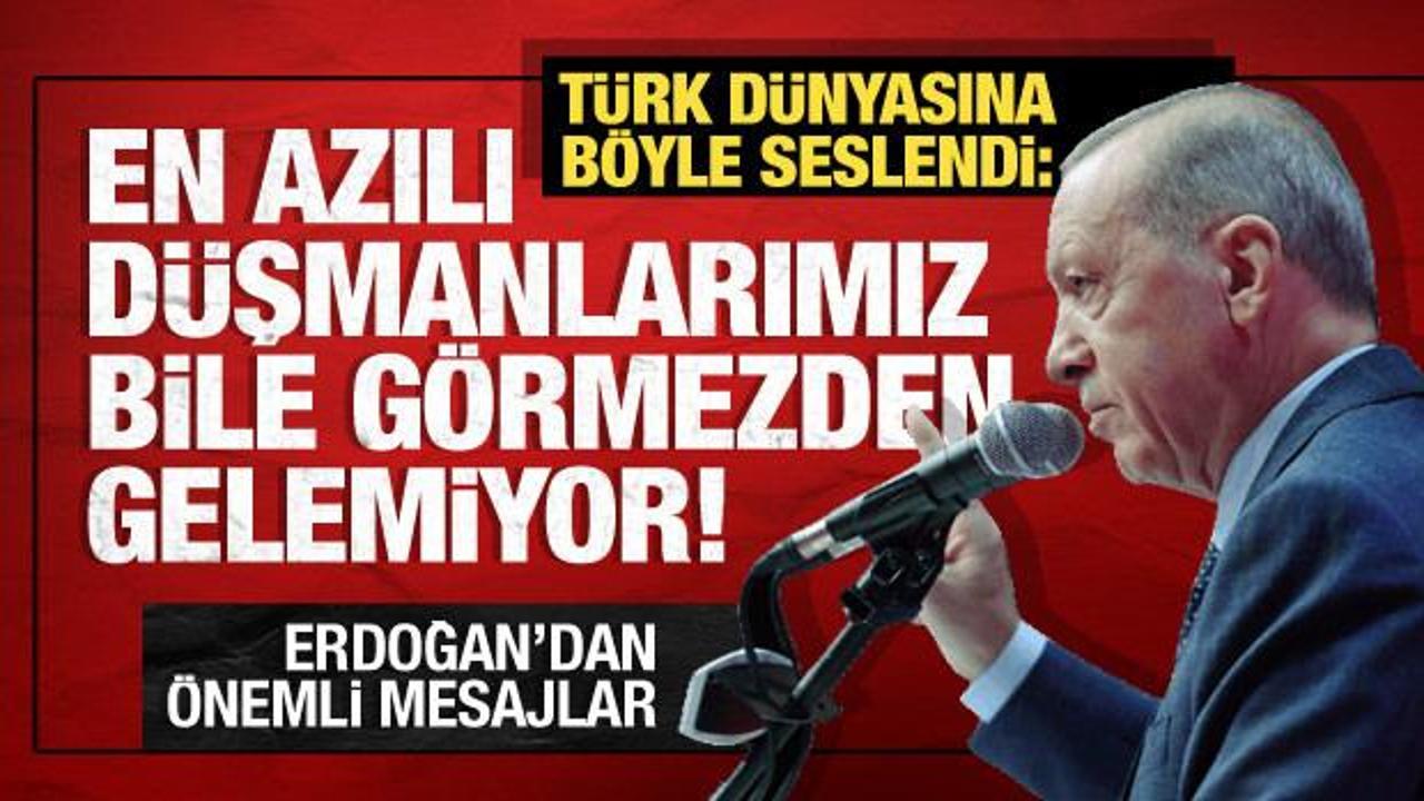 Cumhurbaşkanı Erdoğan: En azılı düşmanlarımız bile görmezden gelemiyor!