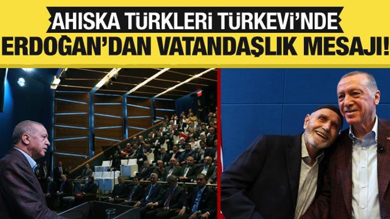 Cumhurbaşkanı Erdoğan Türkevi’nde Ahıska Türklerini kabul etti