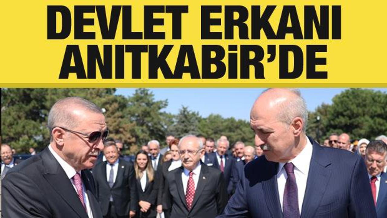 Cumhurbaşkanı Erdoğan ve devlet erkanı Anıtkabir’de