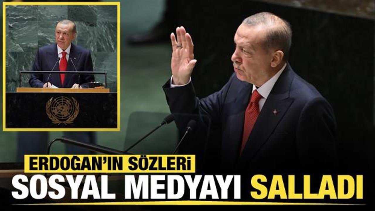 Cumhurbaşkanı Erdoğan’ın BM’deki sözleri sosyal medyayı salladı