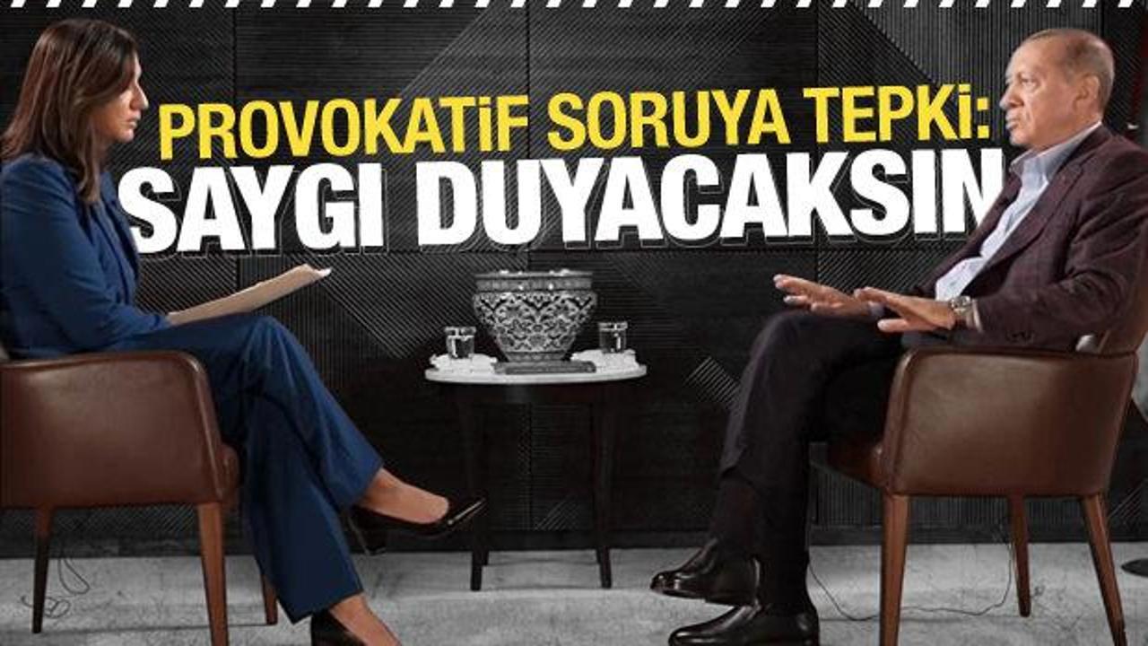 Erdoğan’dan PBS muhabirinin provokatif sorusuna tepki: Saygı duyacaksın!