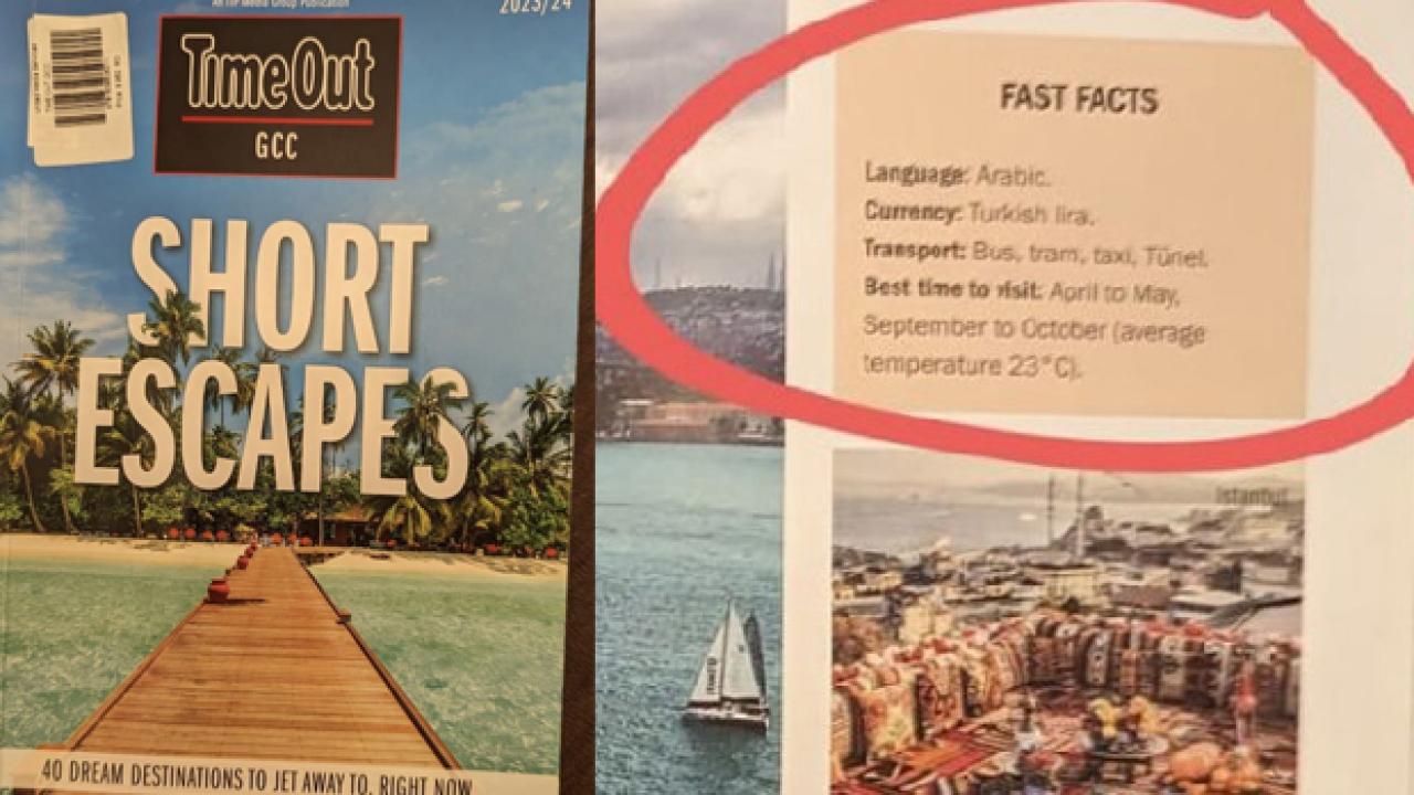 İngiliz dergi, Türkiye’nin resmi dilini Arapça yaptı