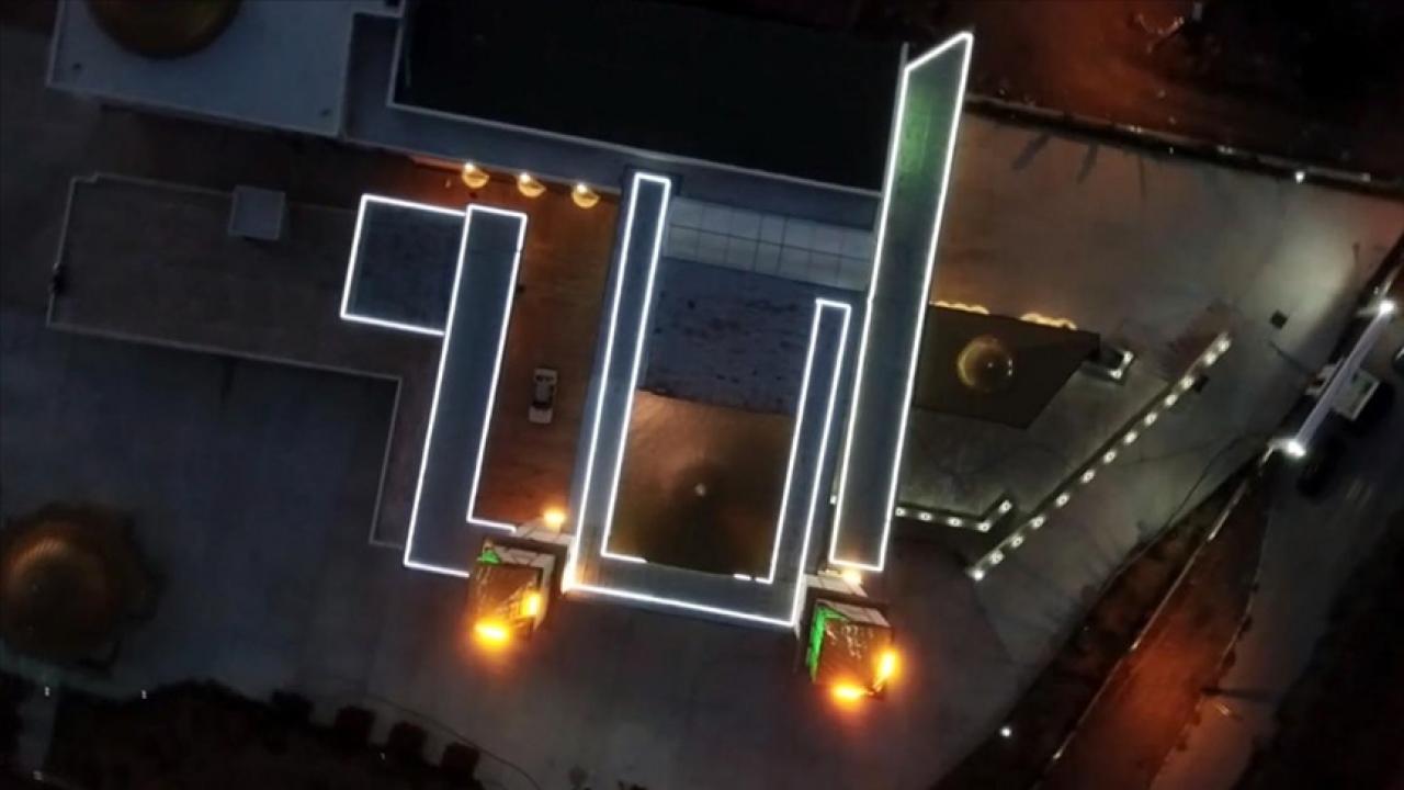 Kırıkkale’de kuş bakışı ‘Allah’ lafzıyla dikkati çeken külliyenin inşası tamamlandı