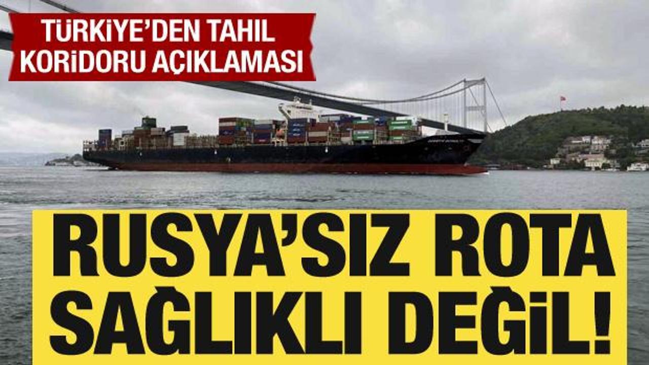 Türkiye’den tahıl koridoru açıklaması: Rusya’sız rota sağlıklı değil