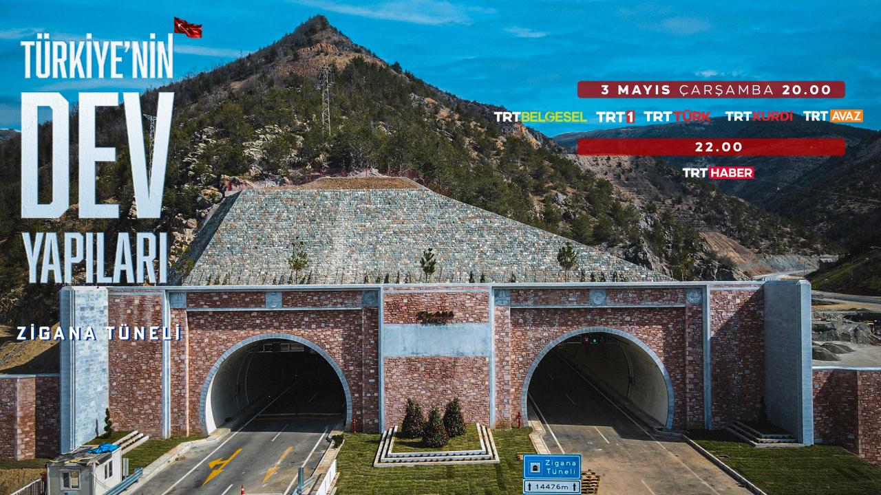 Zigana Tüneli’nin inşa hikayesini anlatan belgesel TRT’de
