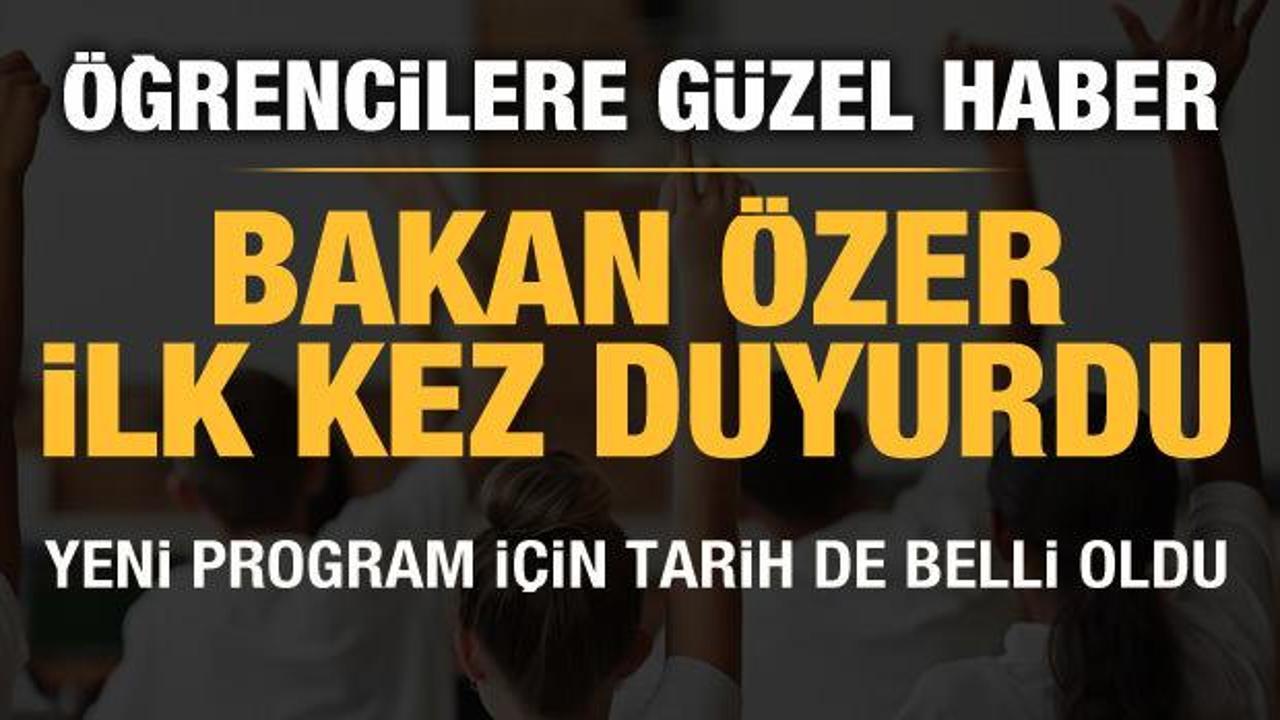 Bakan Özer, depremzede öğrenciler için yeni çalışmayı duyurdu