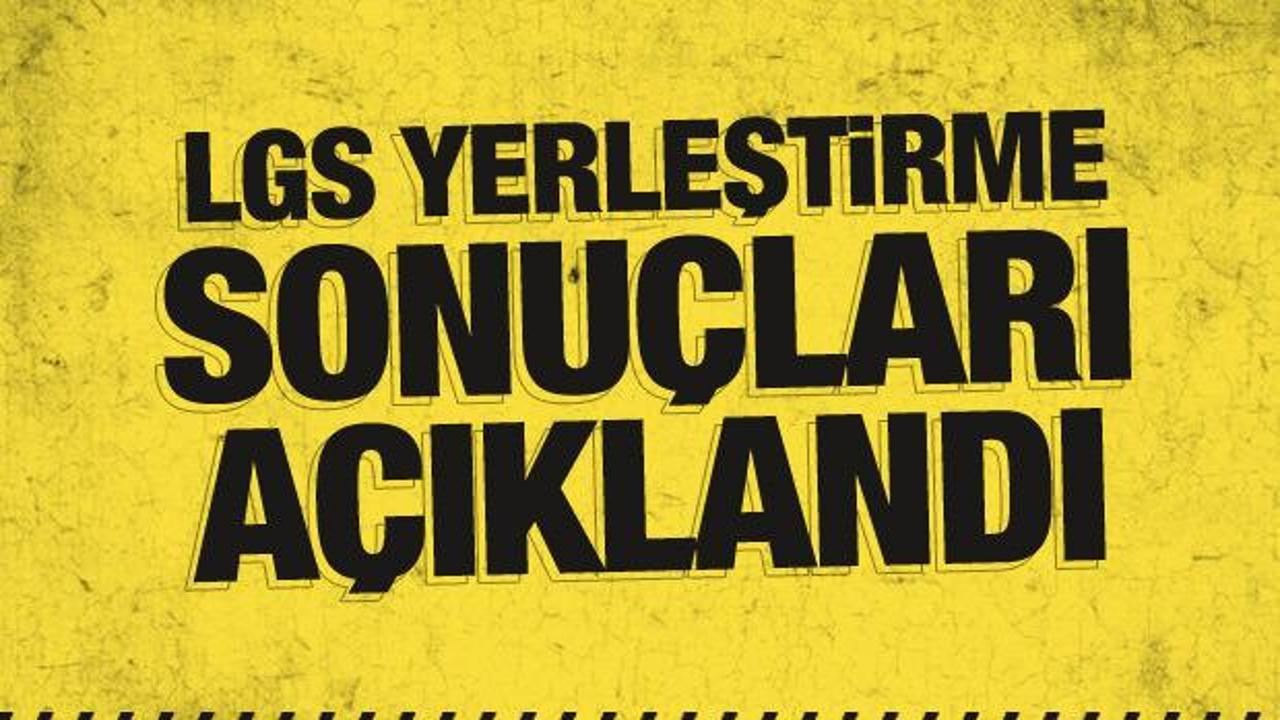 Son dakika: LGS yerleştirme sonuçları açıklandı