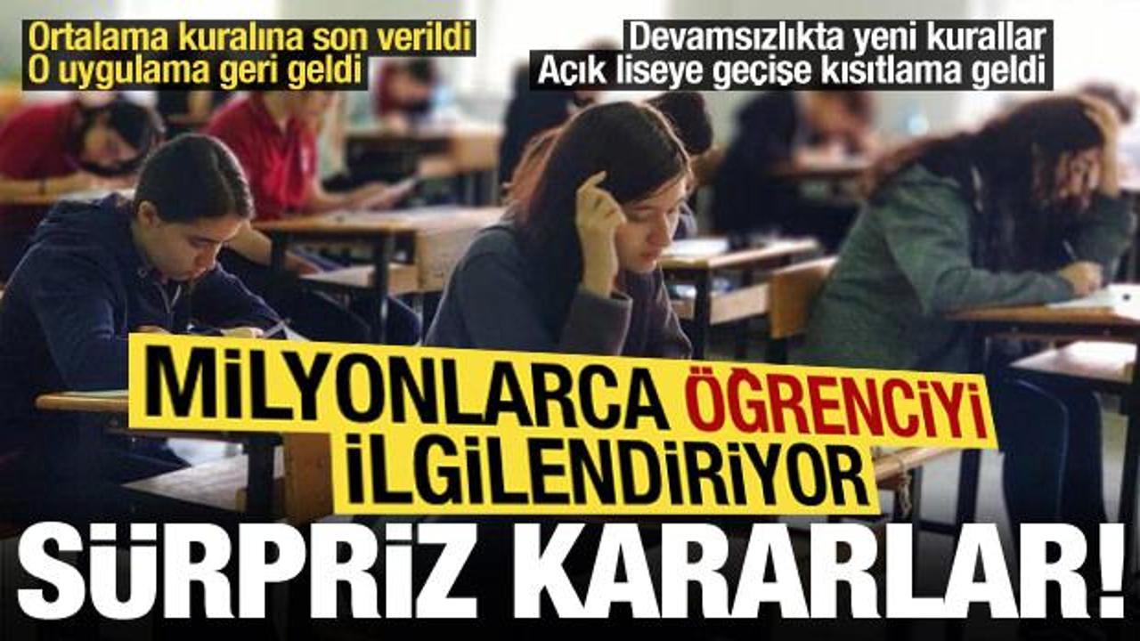 Son dakika: Lisede sınıfta kalma geri geldi! İşte yeni ortalama ve devamsızlık kararları..