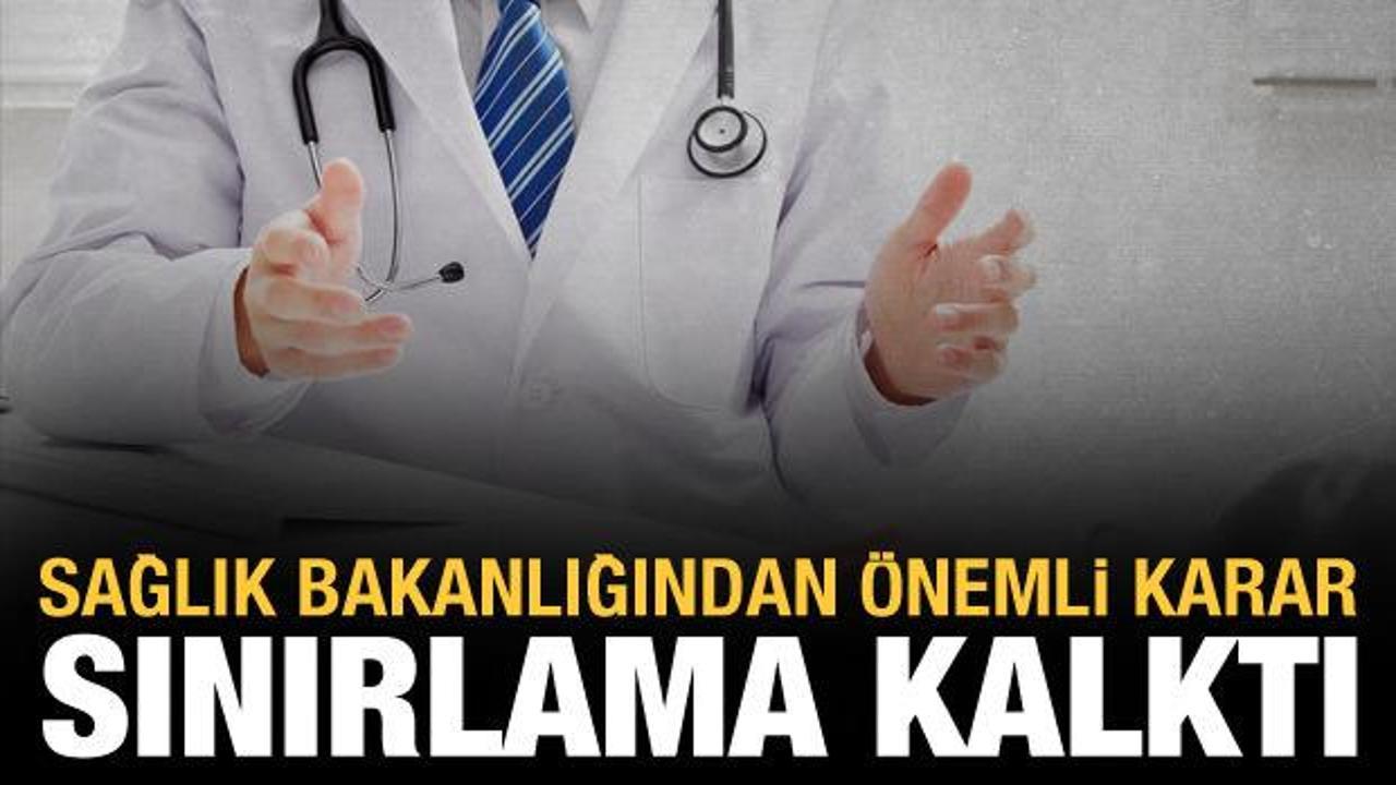 Muayenehane hekimlerinin kota sınırlaması kaldırıldı