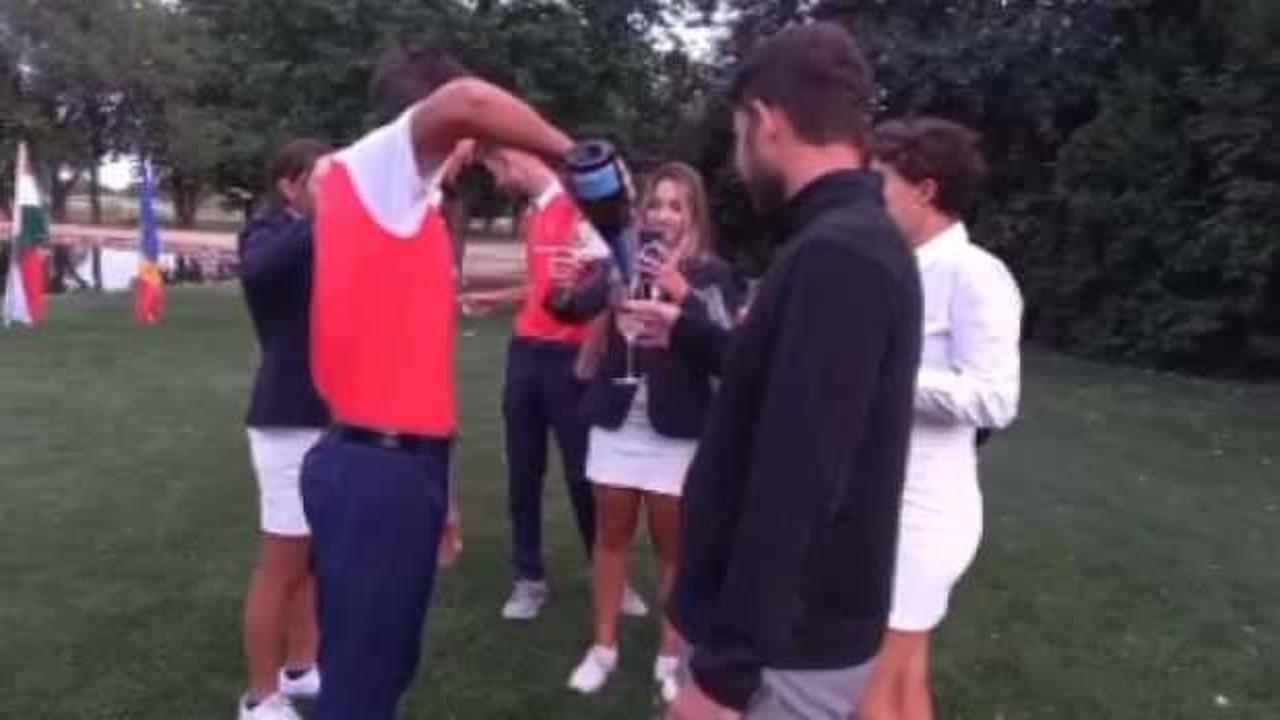 Genç sporculara ‘şampanyalı kutlama’ yapılması tepki çekti!