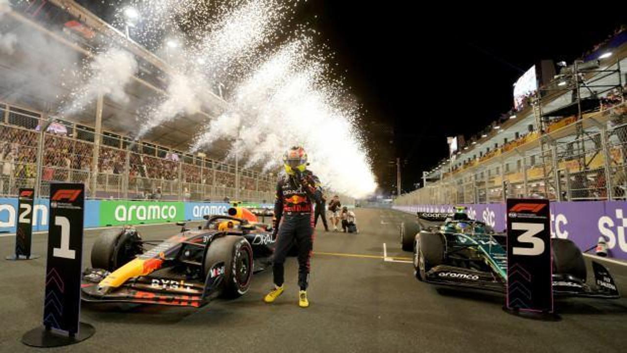 Suudi Arabistan Grand Prix’sinde kazanan Sergio Perez
