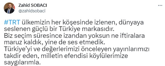 Seçim sonuçlarıyla ilgili, 