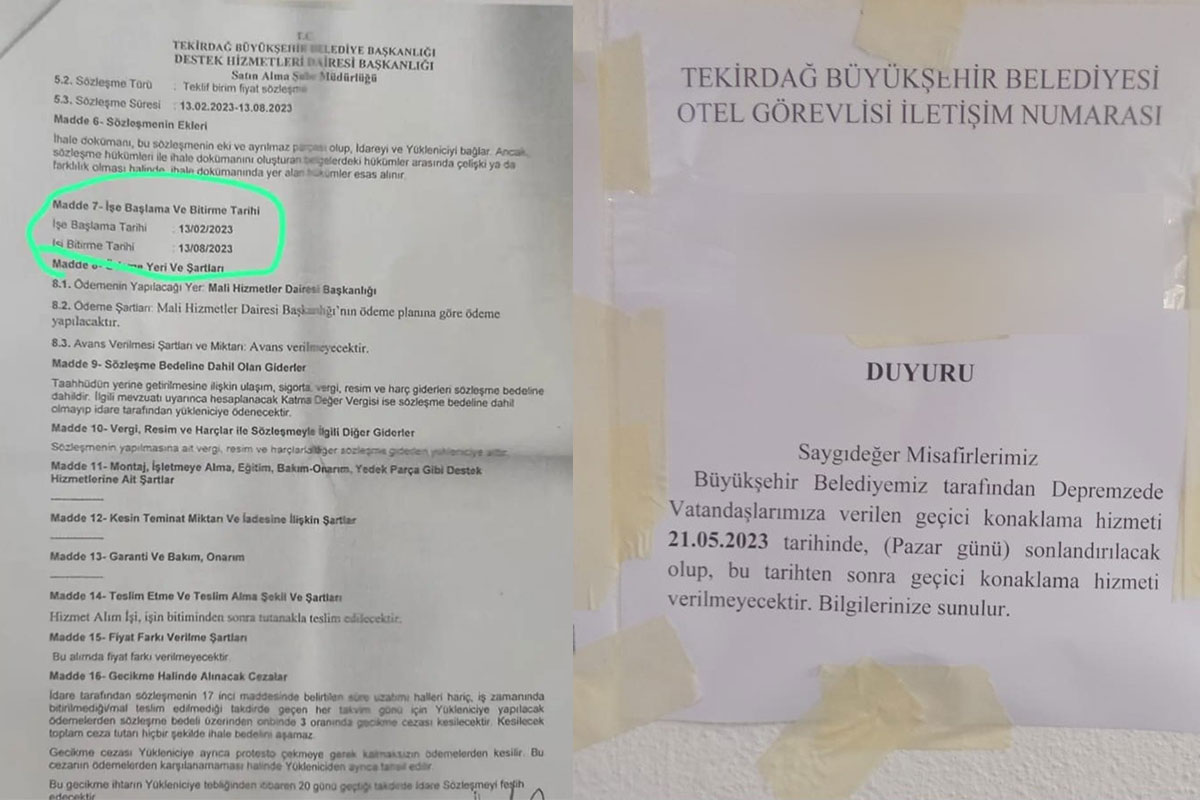 Depremzedelerin çıkarılma kararına yapılan jet soruşturmada 3 kişi görevden uzaklaştırıldı