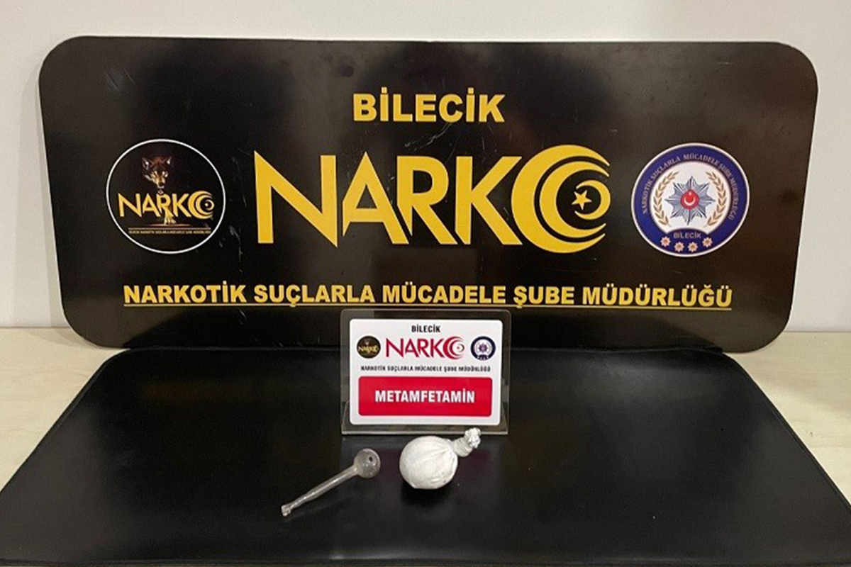 Bilecik’te 56,65 gram metamfetamin ele geçirildi