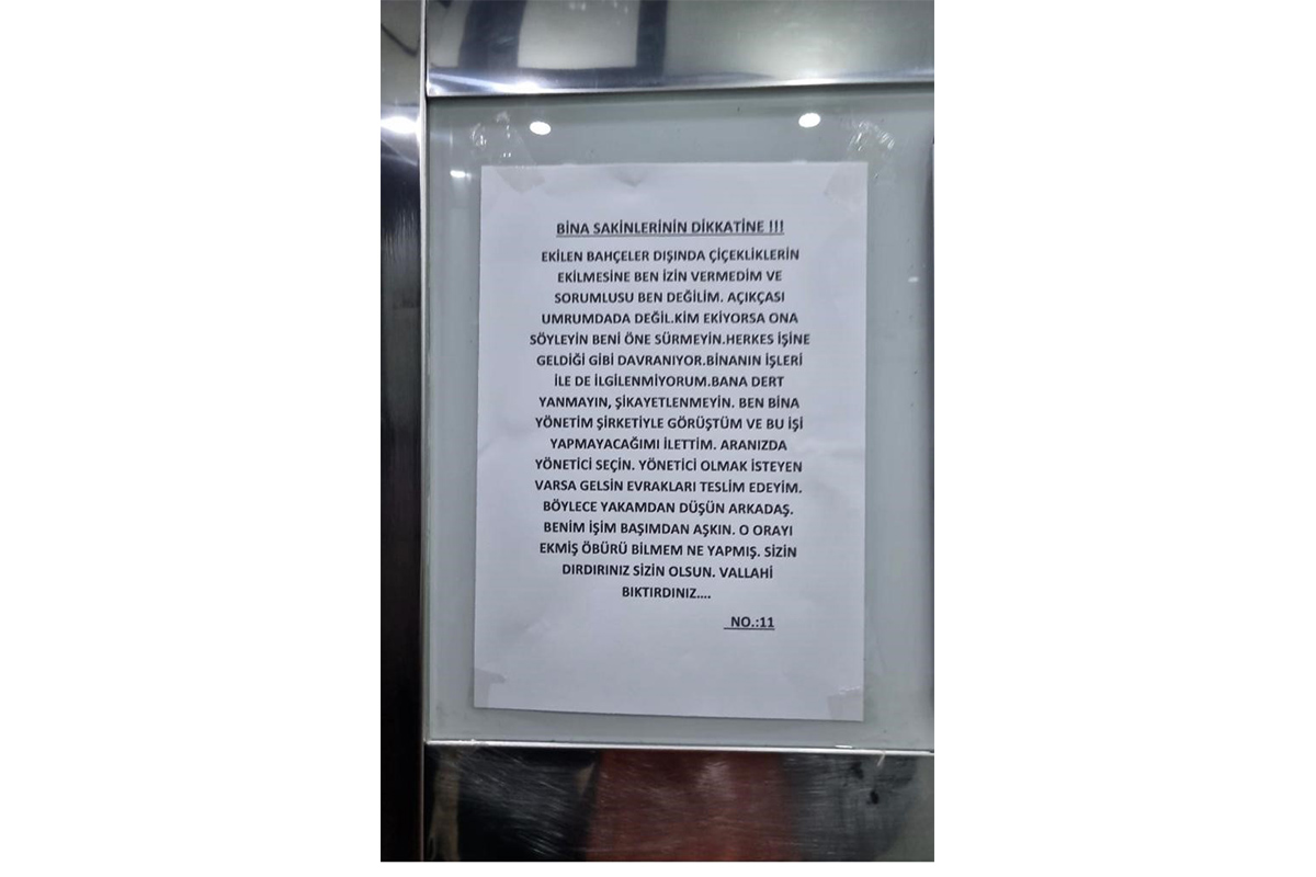 Bina yöneticisinin güldüren isyanı: ‘Yakamdan düşün, vallahi bıktırdınız’