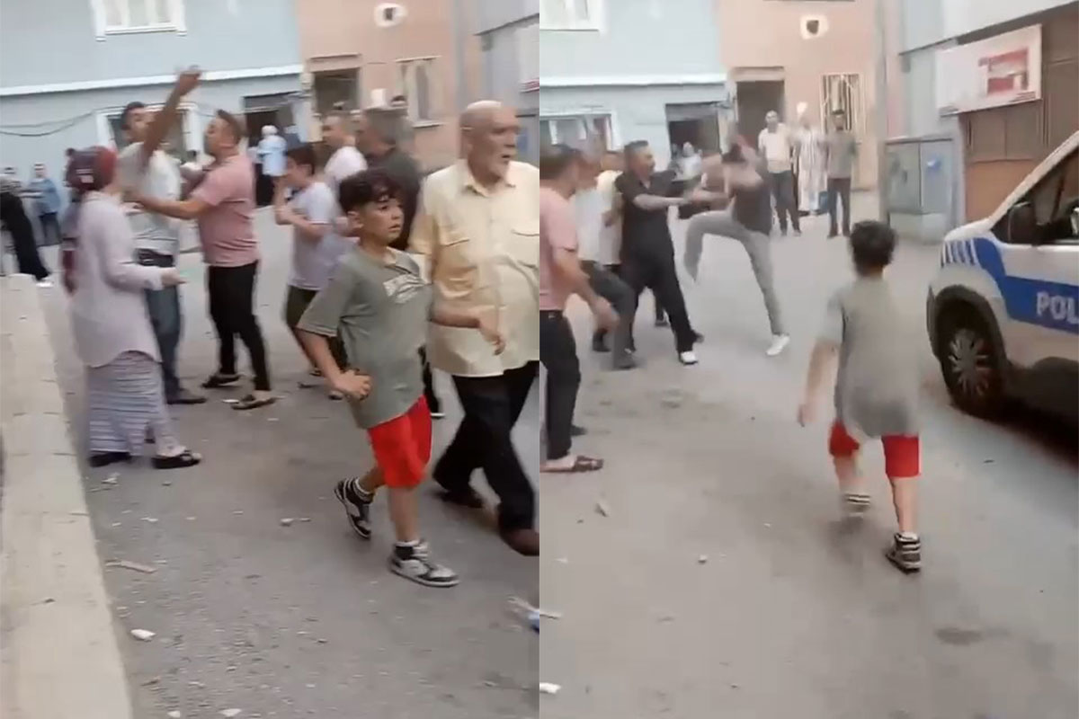 Bursa’da husumetli ailelerin meydan muharebesi kameralara yansıdı