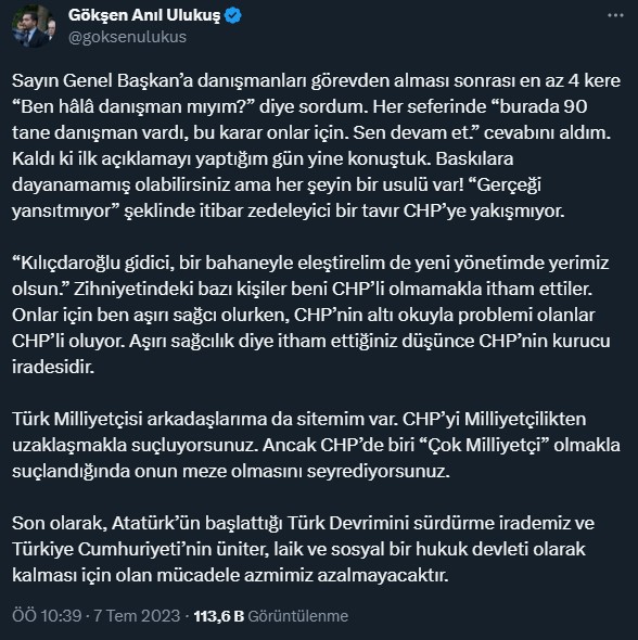 CHP'de 