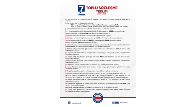 Memur-Sen Genel Başkanı Yalçın: “İki yıllık süreçte toplamda yüzde 110 oransal artış teklif ediyoruz”