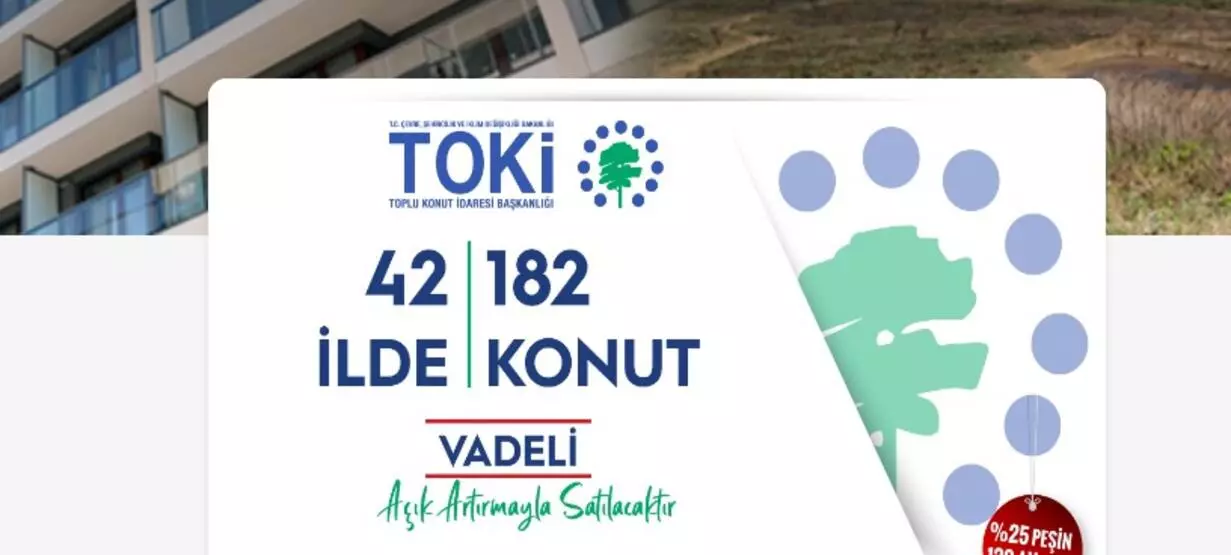 TOKİ 42 ilde 182 konut açık artırma başvuru şartları neler? TOKİ 182 konut açık artırması ne zaman?