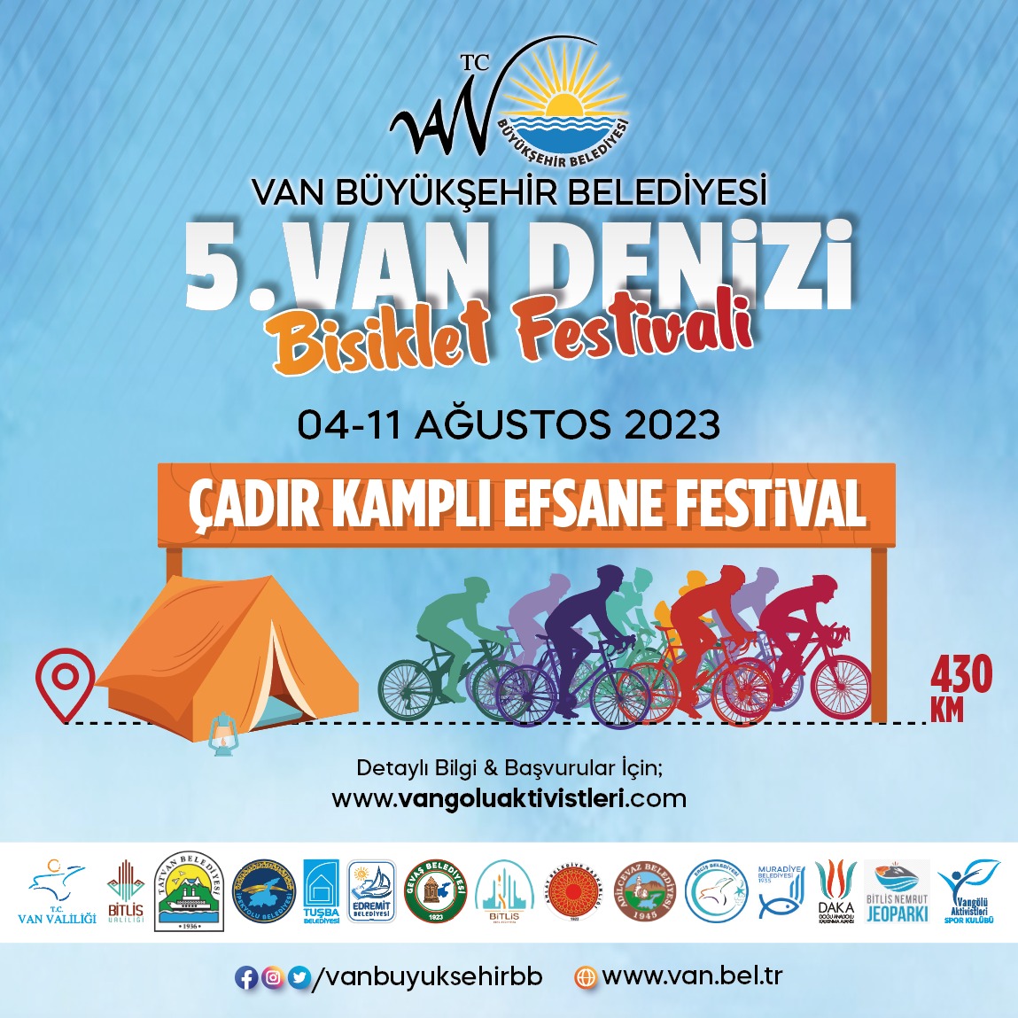 5. VAN DENİZİ BİSİKLET FESTİVALİ 4 AĞUSTOS’TA BAŞLIYOR