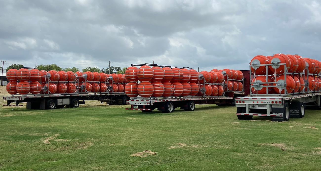 Texas-Meksika sınırına yüzen bariyer kurulumuna başlandı