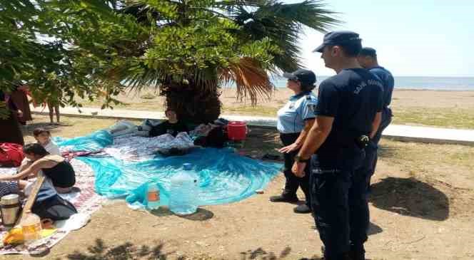 Sahillerde jandarmadan ortak denetim