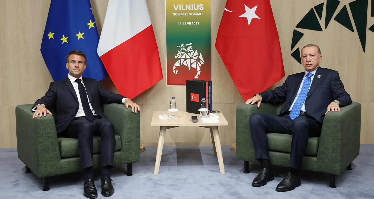 Cumhurbaşkanı Erdoğan, Macron ile görüştü