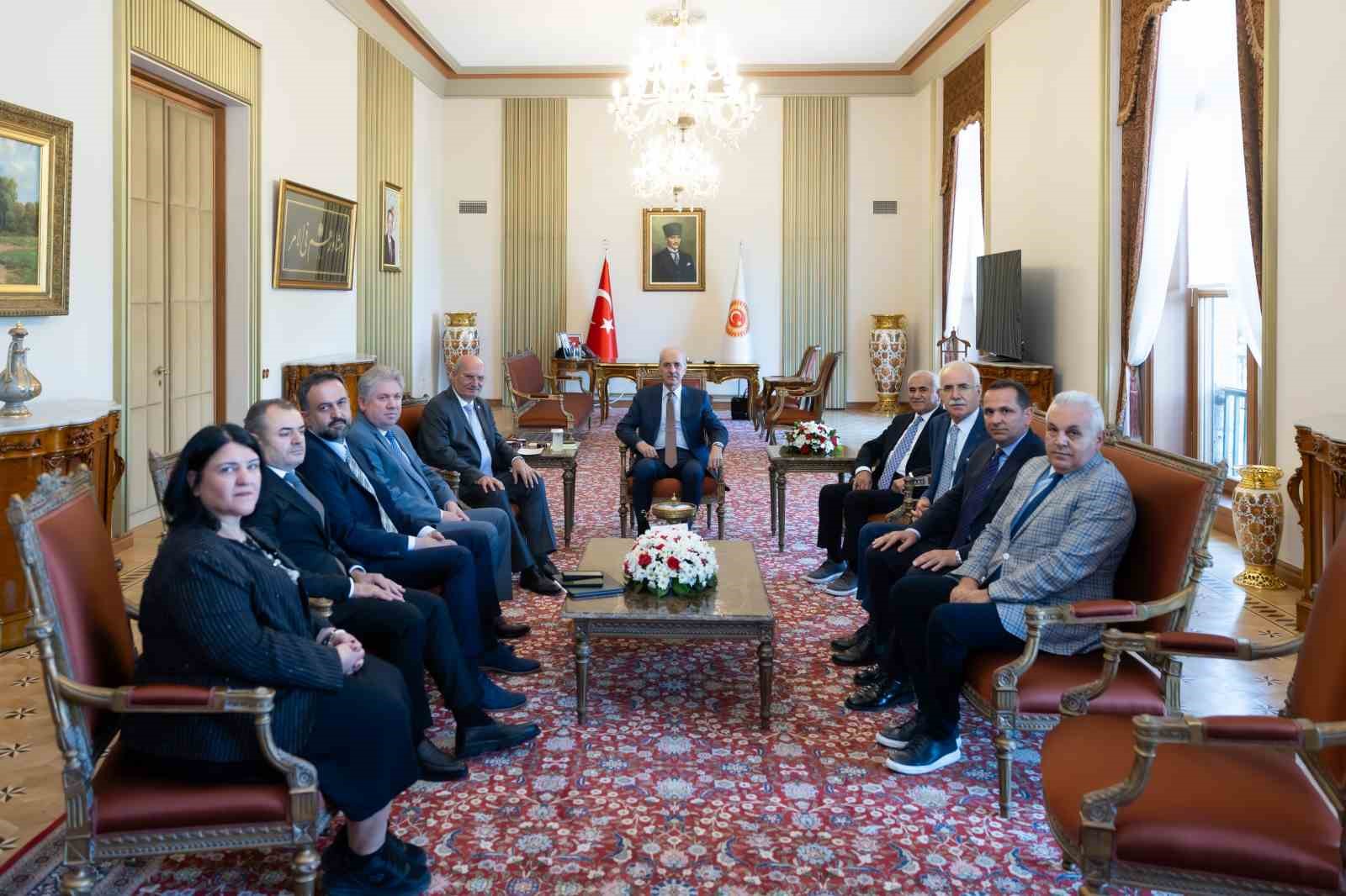 ATO heyeti, TBMM Başkanı Kurtulmuş’u ziyaret etti