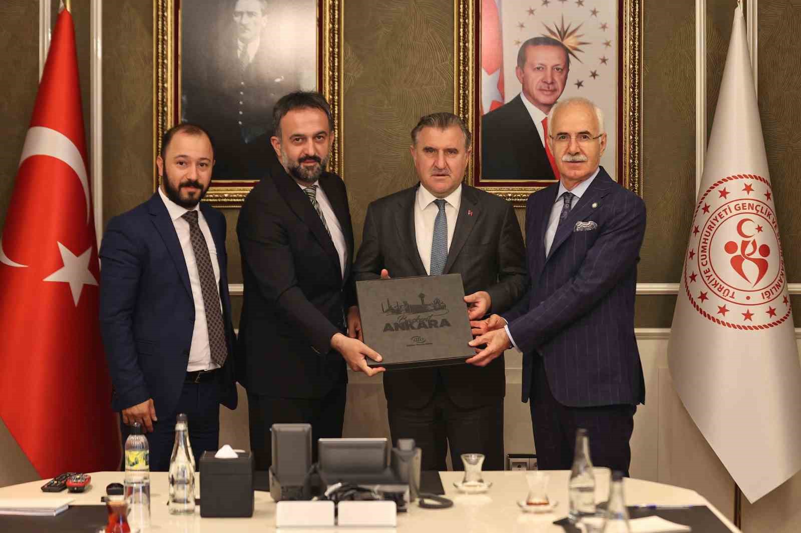 ATO heyetinden Gençlik ve Spor Bakanı Osman Aşkın Bak’a ziyaret