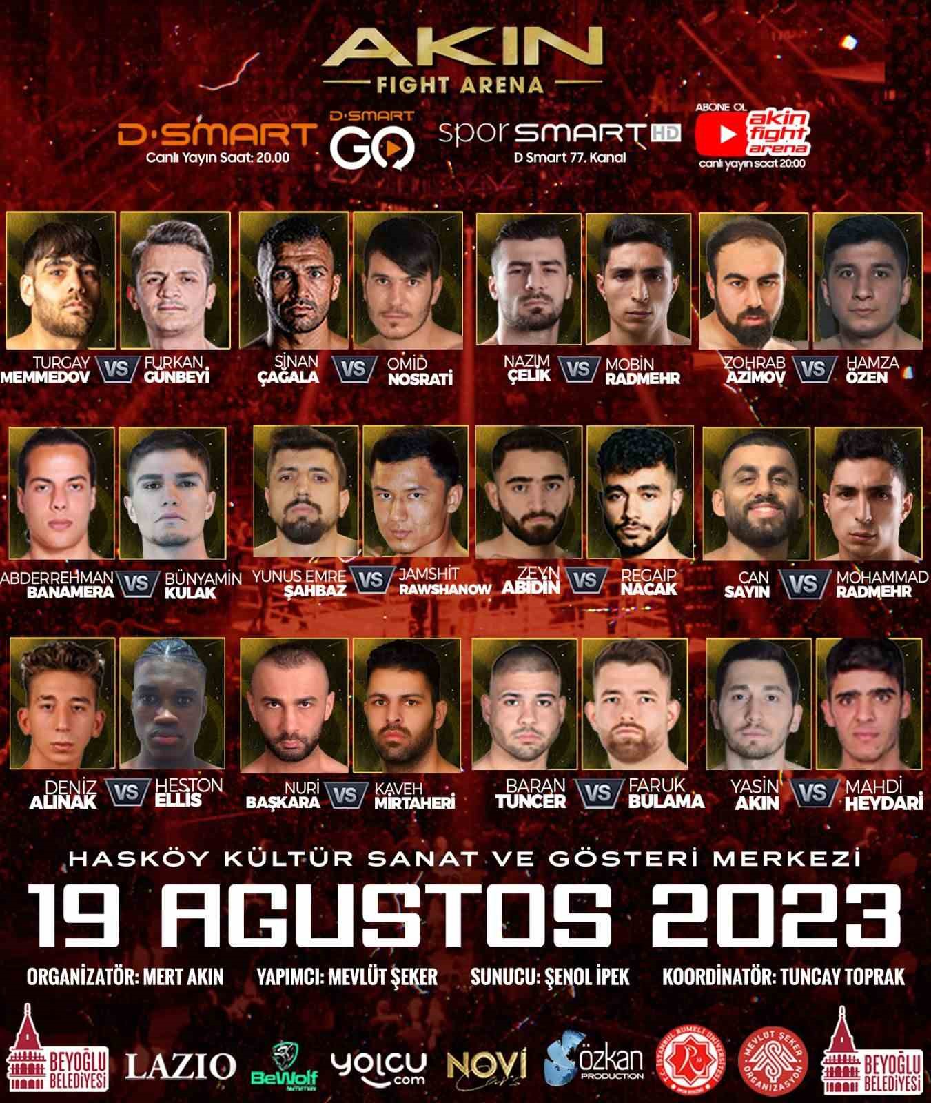 Akın Fight Arena canlı yayınla D Smart’ta