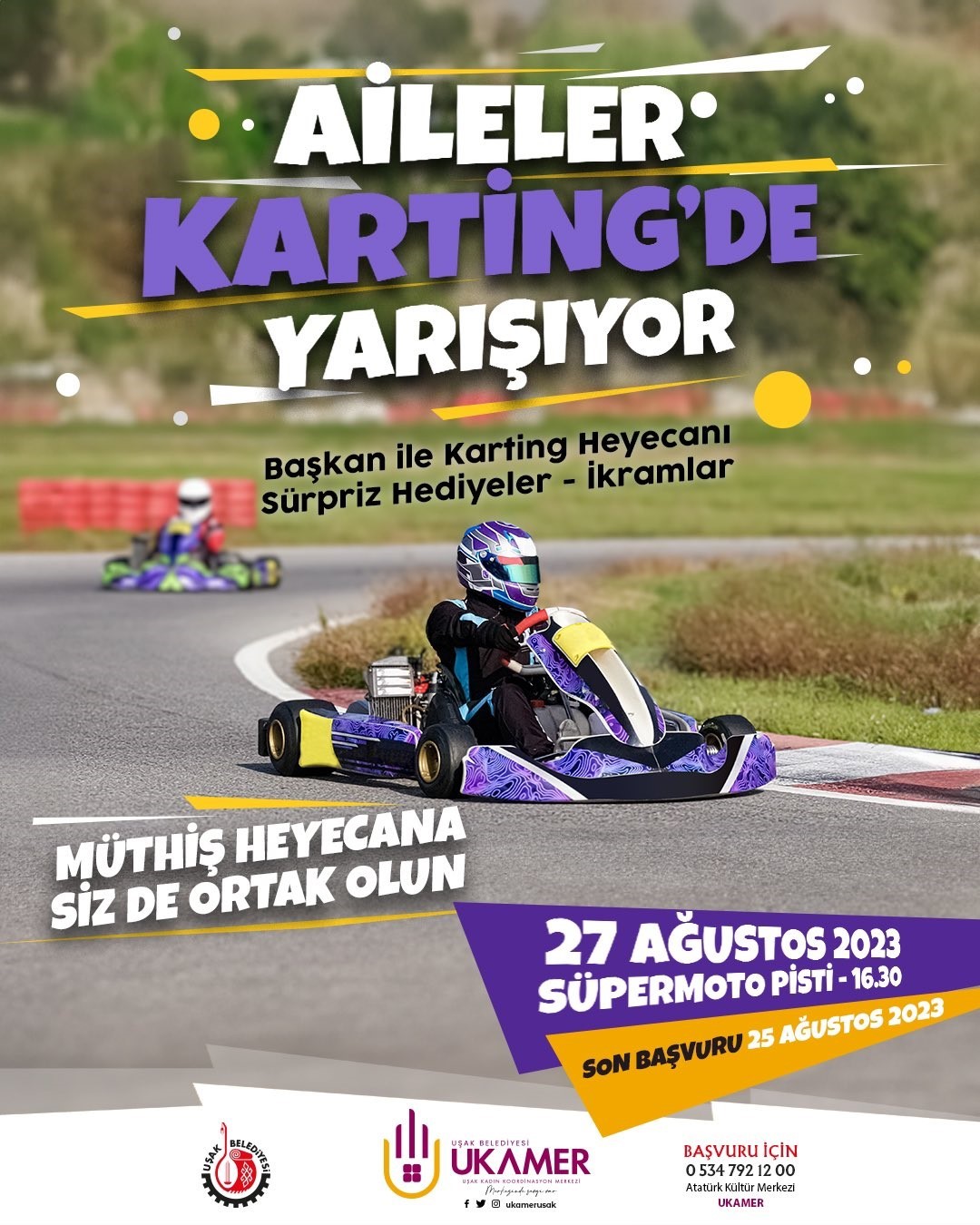 Uşak Belediyesinden ’Aileler Kartingde Yarışıyor’ etkinliği