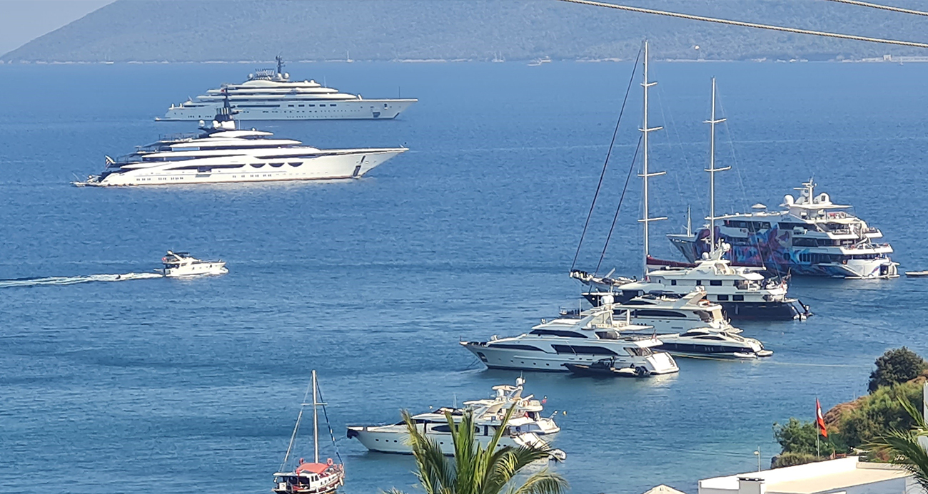 Dünya zenginlerinin yatları Bodrum’da