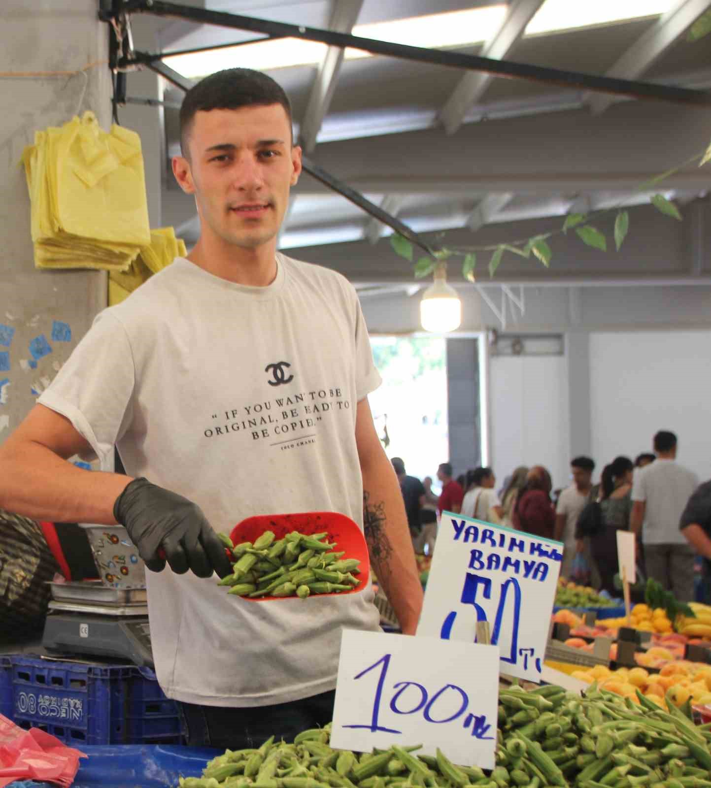 Yerli Bilecik bamyanın kilosu 80 liradan tezgâhlarda