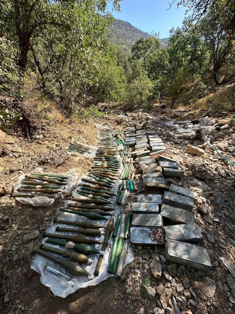 Teröristlere ait çok sayıda mühimmat ele geçirildi