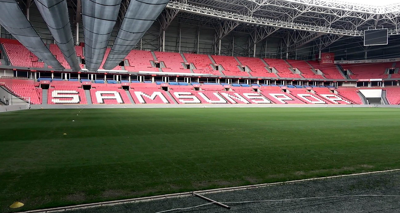 Samsun 19 Mayıs Stadyumu Fenerbahçe maçına hazırlanıyor