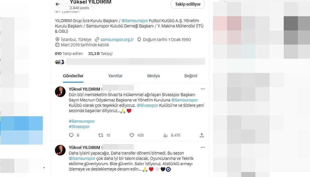 Yüksel Yıldırım: “Transfer dönemi daha bitmedi”