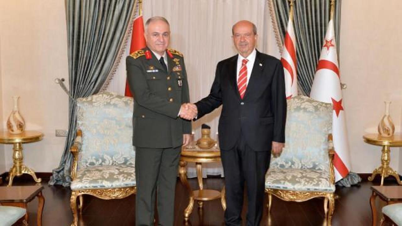 KKTC’de dikkat çeken buluşma! Cumhurbaşkanı Tatar, Genelkurmay Başkanı Gürak’ı kabul etti