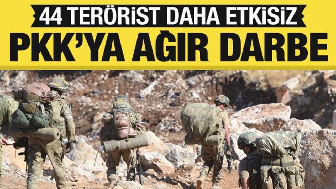 PKK’ya ağır darbe: Son bir haftada 44 terörist etkisiz