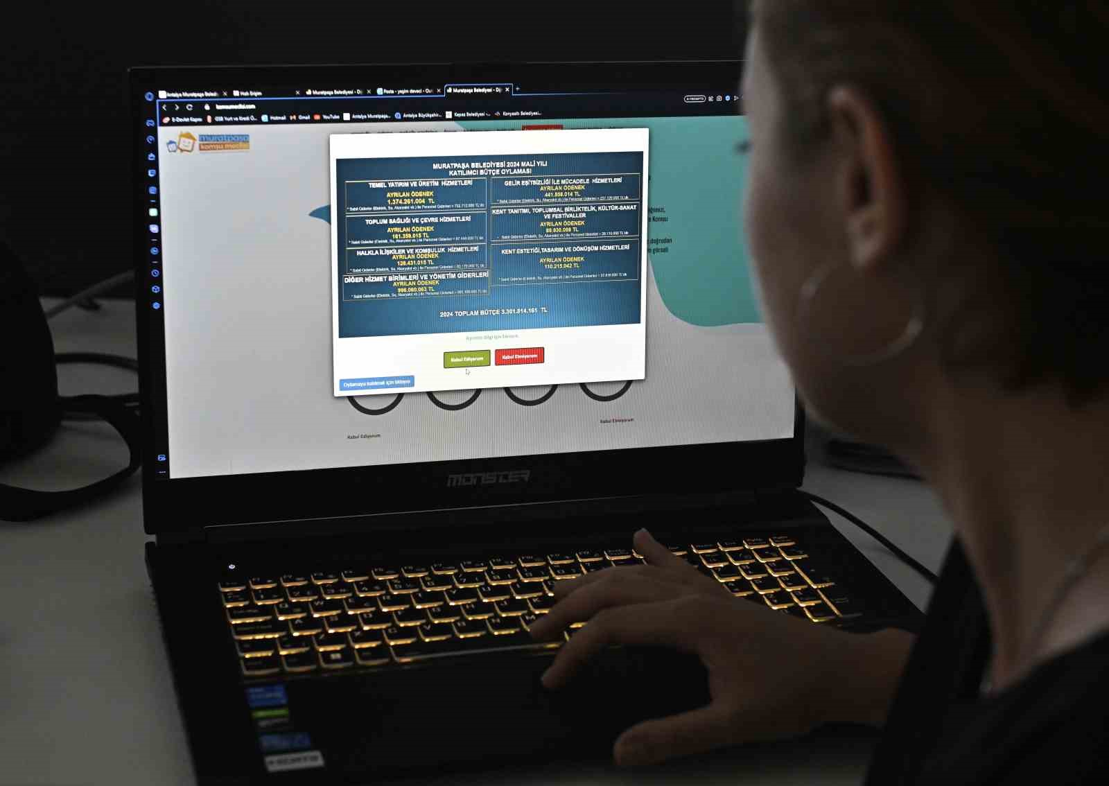 İlçe sakinlerine dijital demokrasi platformu üzerinden sunulan bütçe yüzde 87,03’le kabul edildi