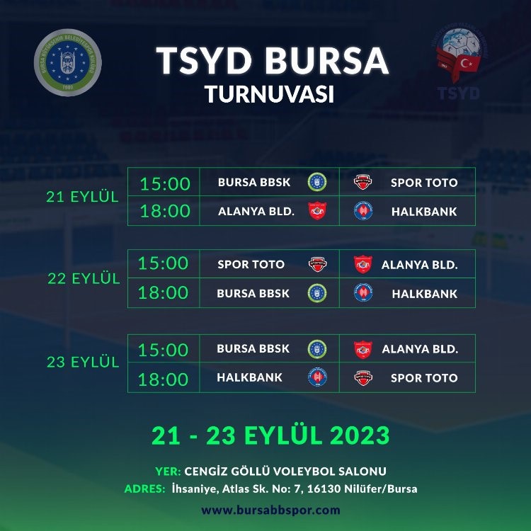 Ekipler, TSYD Bursa Voleybol Turnuvası’nda eksiklerini görecek