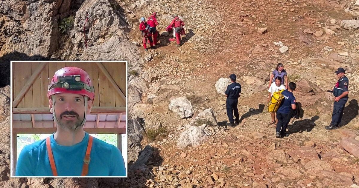 ABD'li isim, Mersin'de 1120 metre derinlikte mahsur kaldı