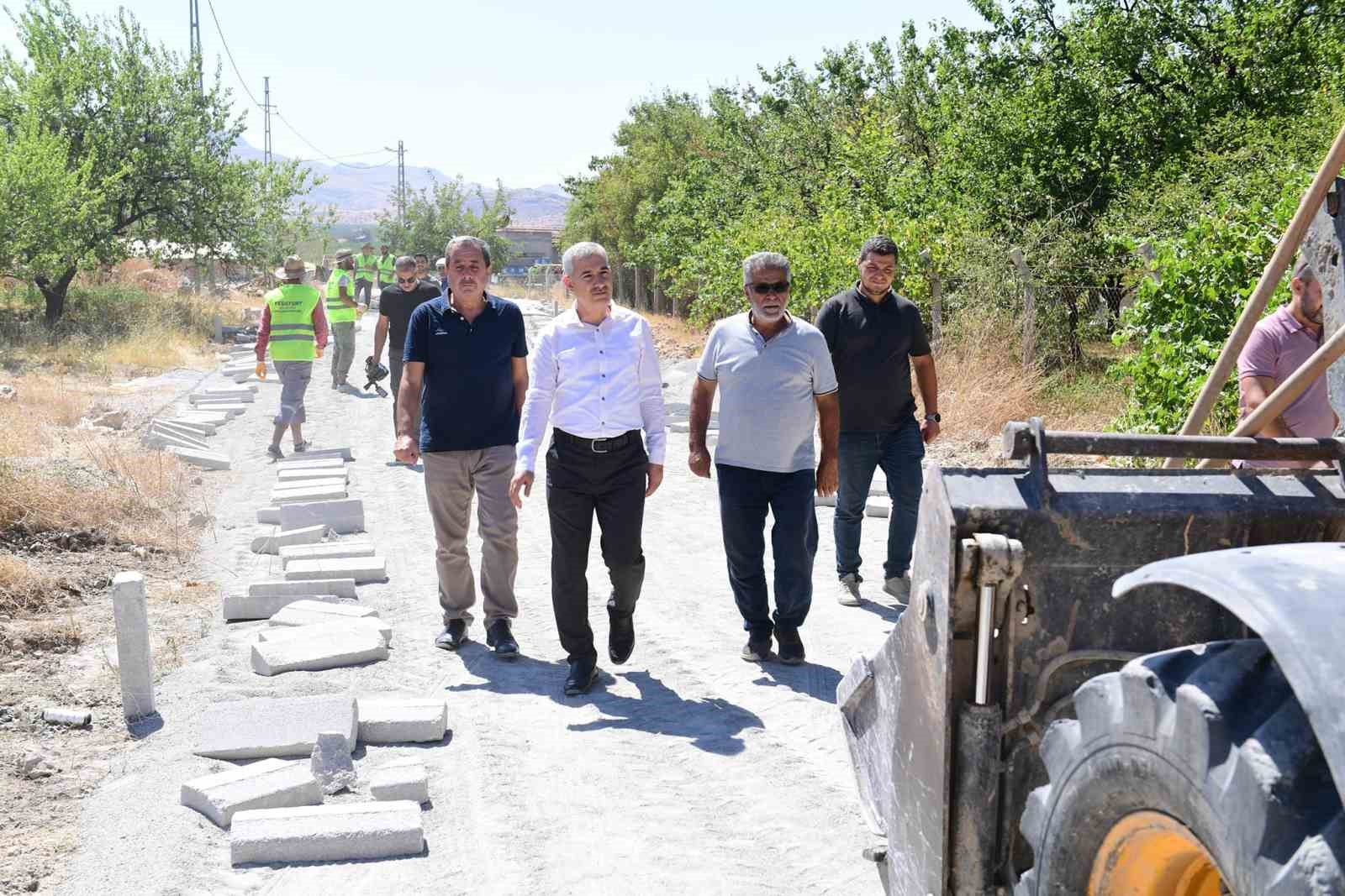 Çınar, yol çalışmalarını inceledi