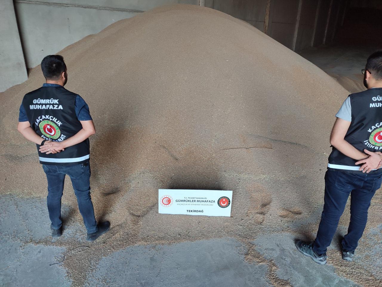 Tekirdağ’da 84 ton ekmek buğdayı ele geçirildi