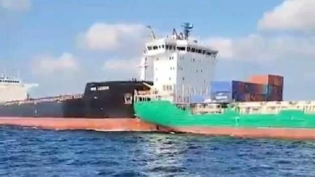 Ahırkapı açıklarında iki gemi çarpıştı!