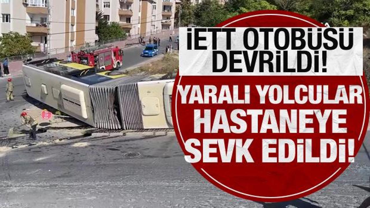 Başakşehir’de İETT otobüsü rampada devrildi: Yaralı yolcular hastaneye sevk edildi!