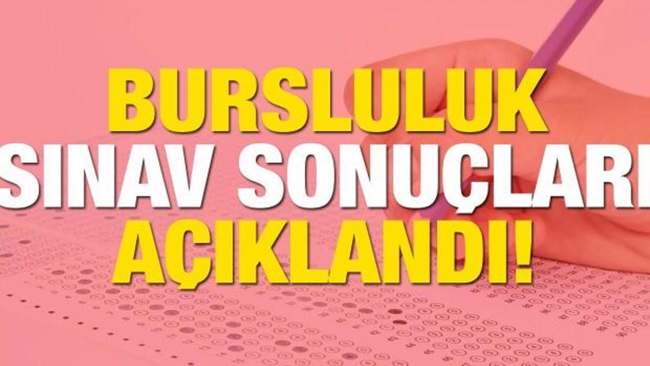 Bursluluk sınav sonuçları açıklandı!