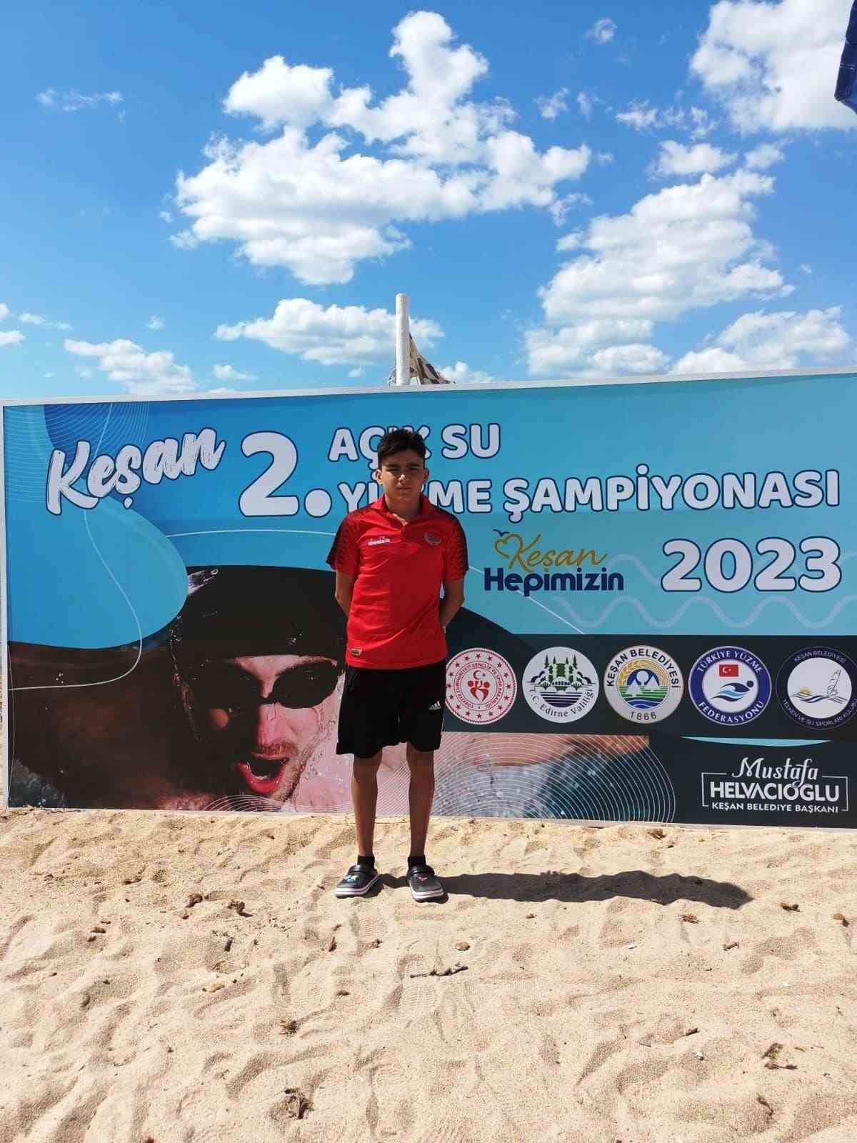 Eymen Taha, Saros Körfezi’nde iki dalda ikinci oldu