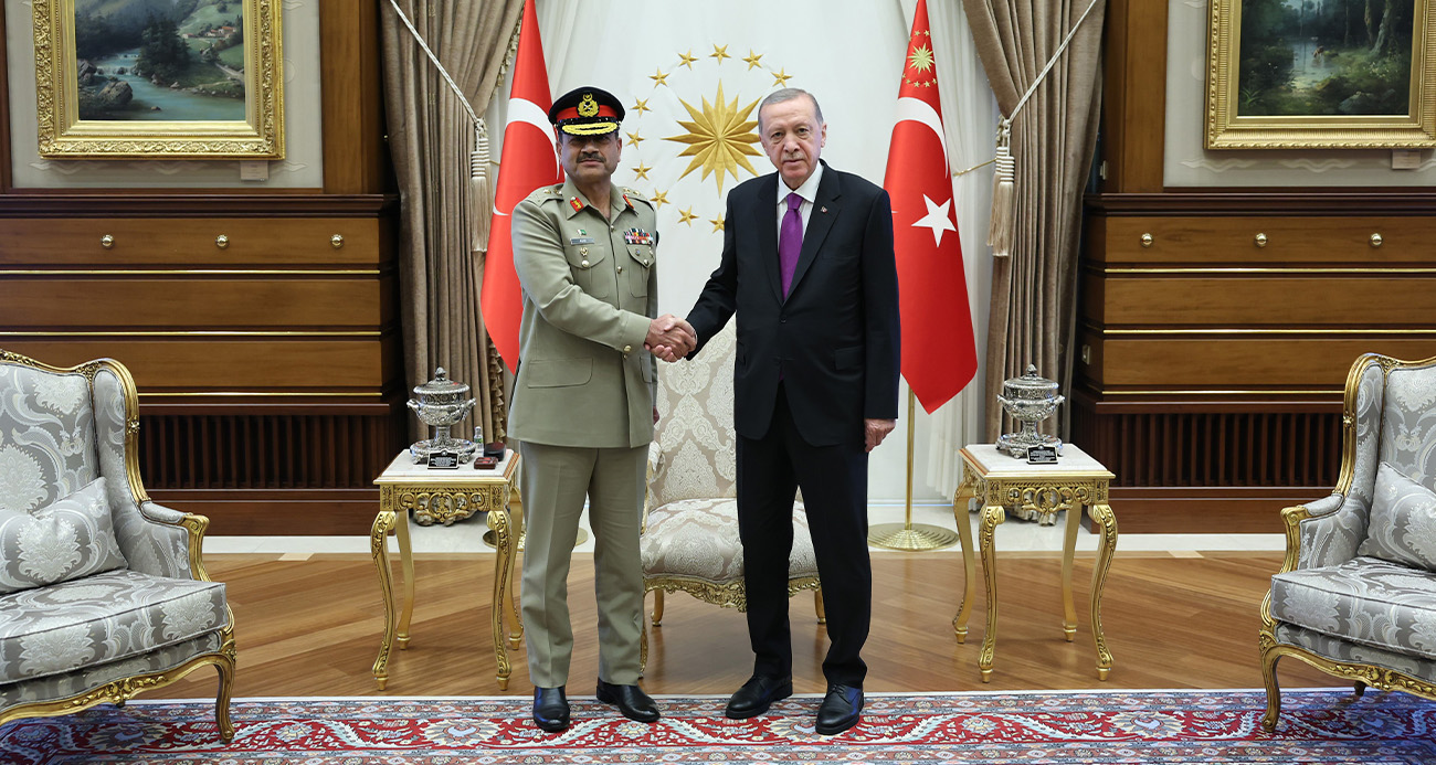 Cumhurbaşkanı Erdoğan, Pakistan Kara Kuvvetleri Komutanı Munir’i kabul etti